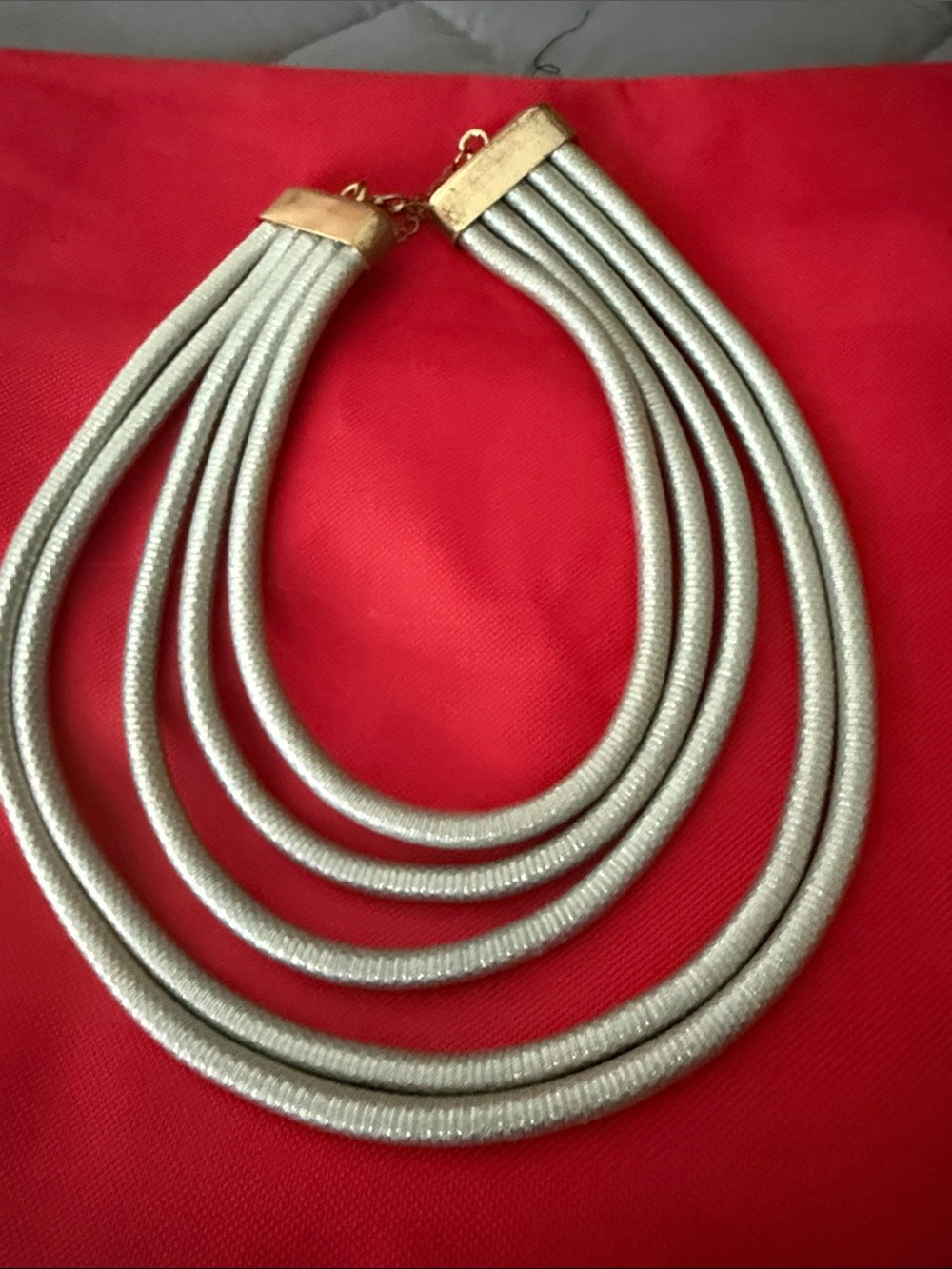 Gold-Accent Silver Multi-Strand Necklace - Women Jewelry